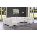  Manufacturer Color_Cream -- Ease 152" Cream Fabric Upholstered 6 pc Modular Sectional IMAGE 2