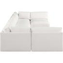  Manufacturer Color_Cream -- Ease 152" Cream Fabric Upholstered 6 pc Modular Sectional IMAGE 5