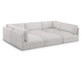  Manufacturer Color_Cream -- Ease 114" Cream Fabric Upholstered 6 pc Modular Sectional IMAGE 1