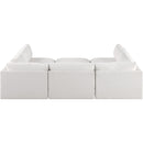 Manufacturer Color_Cream -- Ease 114" Cream Fabric Upholstered 6 pc Modular Sectional IMAGE 3