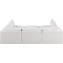Meridian Ease Cream Polyester Fabric Modular Sectional IMAGE 3