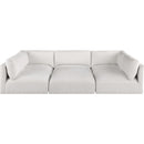  Manufacturer Color_Cream -- Ease 114" Cream Fabric Upholstered 6 pc Modular Sectional IMAGE 4