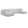  Manufacturer Color_Cream -- Ease 152" Cream Fabric Upholstered 6 pc Modular Sectional IMAGE 1