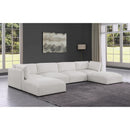  Manufacturer Color_Cream -- Ease 152" Cream Fabric Upholstered 6 pc Modular Sectional IMAGE 2