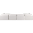  Manufacturer Color_Cream -- Ease 152" Cream Fabric Upholstered 6 pc Modular Sectional IMAGE 3