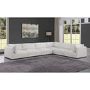  Manufacturer Color_Cream -- Ease 152" Cream Fabric Upholstered 6 pc Modular Sectional IMAGE 2