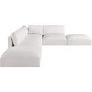  Manufacturer Color_Cream -- Ease 152" Cream Fabric Upholstered 6 pc Modular Sectional IMAGE 4