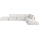 Manufacturer Color_Cream -- Ease 152" Cream Fabric Upholstered 6 pc Modular Sectional IMAGE 5