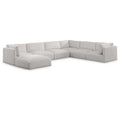  Manufacturer Color_Cream -- Ease 152" Cream Fabric Upholstered 7 pc Modular Sectional IMAGE 1