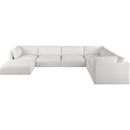  Manufacturer Color_Cream -- Ease 152" Cream Fabric Upholstered 7 pc Modular Sectional IMAGE 5
