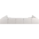 Meridian Ease Cream Polyester Fabric Modular Sectional IMAGE 3