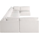 Meridian Ease Cream Polyester Fabric Modular Sectional IMAGE 5
