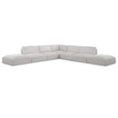 Meridian Ease Cream Polyester Fabric Modular Sectional IMAGE 1