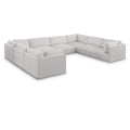  Manufacturer Color_Cream -- Ease 152" Cream Fabric Upholstered 8 pc Modular Sectional IMAGE 1