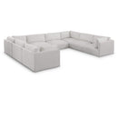  Manufacturer Color_Cream -- Ease 152" Cream Fabric Upholstered 8 pc Modular Sectional IMAGE 1