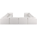  Manufacturer Color_Cream -- Ease 152" Cream Fabric Upholstered 8 pc Modular Sectional IMAGE 3