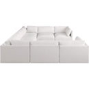  Manufacturer Color_Cream -- Ease 152" Cream Fabric Upholstered 8 pc Modular Sectional IMAGE 5