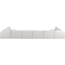  Manufacturer Color_Cream -- Ease 228" Cream Fabric Upholstered 8 pc Modular Sectional IMAGE 3