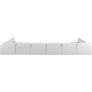 Meridian Ease Cream Polyester Fabric Modular Sectional IMAGE 3