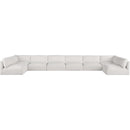  Manufacturer Color_Cream -- Ease 228" Cream Fabric Upholstered 8 pc Modular Sectional IMAGE 4