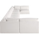 Manufacturer Color_Cream -- Ease 228" Cream Fabric Upholstered 8 pc Modular Sectional IMAGE 5