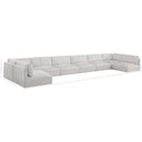 Meridian Ease Cream Polyester Fabric Modular Sectional IMAGE 9
