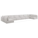  Manufacturer Color_Cream -- Ease 228" Cream Fabric Upholstered 8 pc Modular Sectional IMAGE 9