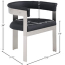 Color_Black/ Chrome -- Meridian Romeo Dining Chair IMAGE 8
