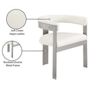 Meridian Romeo Cream Vegan Leather Dining Chair IMAGE 9