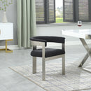  Color_Black/ Chrome -- Meridian Romeo Dining Chair IMAGE 2