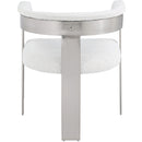 Color_Cream/ Brushed Chrome -- Romeo Cream Boucle Fabric Upholstered Dining Chair IMAGE 3