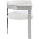  Color_Cream/ Brushed Chrome -- Romeo Cream Boucle Fabric Upholstered Dining Chair IMAGE 6