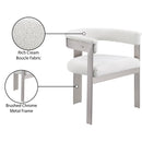 Meridian Romeo Cream Boucle Fabric Dining Chair IMAGE 9