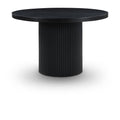  Color_Black -- Meridian Round Belinda Dining Table with Pedestal Base IMAGE 1