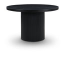  Color_Black -- Meridian Round Belinda Dining Table with Pedestal Base IMAGE 1