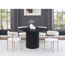  Color_Black -- Meridian Round Belinda Dining Table with Pedestal Base IMAGE 2
