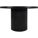  Color_Black -- Meridian Round Belinda Dining Table with Pedestal Base IMAGE 3