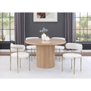  Color_Natural -- Belinda 48" Natural Solid Wood and Oak Veneer Dining Table IMAGE 2