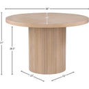  Color_Natural -- Belinda 48" Natural Solid Wood and Oak Veneer Dining Table IMAGE 6