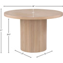 Meridian Belinda Natural Oak Veneer Dining Table IMAGE 6