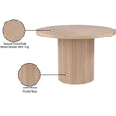  Color_Natural -- Belinda 48" Natural Solid Wood and Oak Veneer Dining Table IMAGE 7