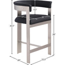  Color_Black/ Chrome -- Meridian Romeo Counter Height Stool IMAGE 7