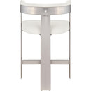 Meridian Romeo Cream Vegan Leather Counter Stool IMAGE 3