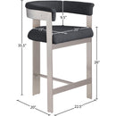  Color_Black/ Chrome -- Meridian Romeo Counter Height Stool IMAGE 7