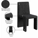 Color_Black -- Benson Black Linen Textured Fabric Upholstered Dining Chair IMAGE 10