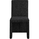  Color_Black -- Benson Black Linen Textured Fabric Upholstered Dining Chair IMAGE 4