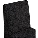  Color_Black -- Benson Black Linen Textured Fabric Upholstered Dining Chair IMAGE 7