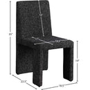  Color_Black -- Benson Black Linen Textured Fabric Upholstered Dining Chair IMAGE 9
