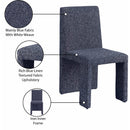  Color_Blue -- Benson Blue Linen Textured Fabric Upholstered Dining Chair IMAGE 10