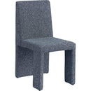  Color_Blue -- Benson Blue Linen Textured Fabric Upholstered Dining Chair IMAGE 1